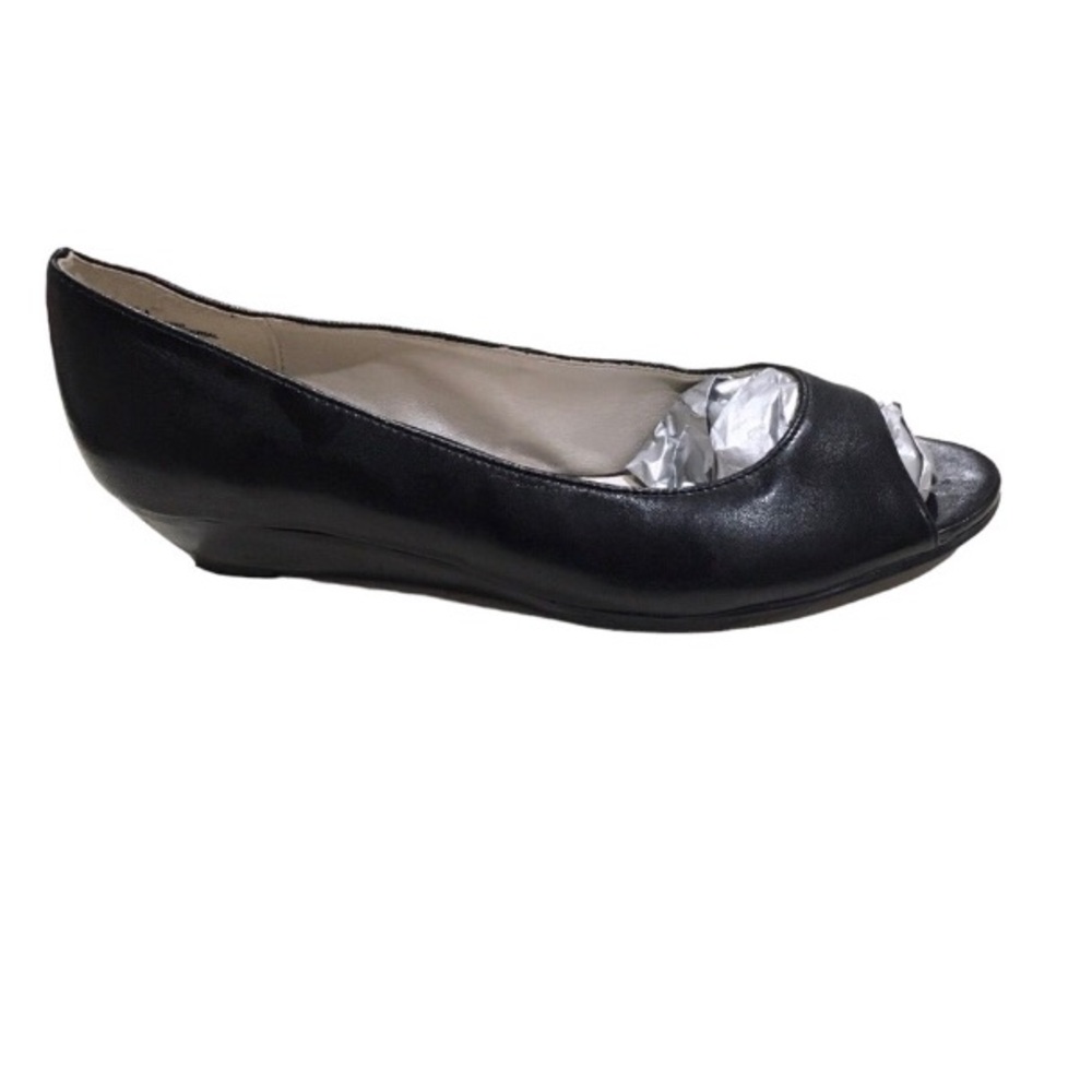 Sbicca of California Elegant Black Peep Toe Wedge Shoes 7.5 - Picture 4 of 6